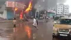حريق هائل في عدن