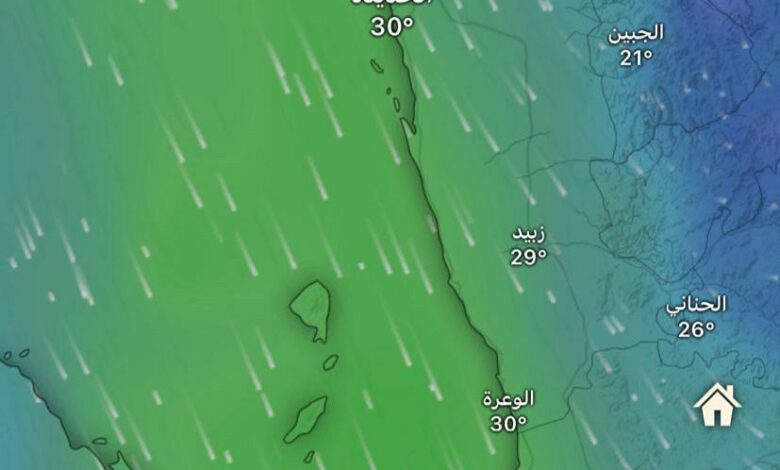 الأرصاد يتوقع استمرار هطول الأمطار على السواحل الغربية بسبب المنخفض الهندي الموسمي