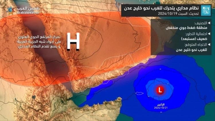 توقعات بتوجه المنخفض الاستوائي إلى أرخبيل سقطرى