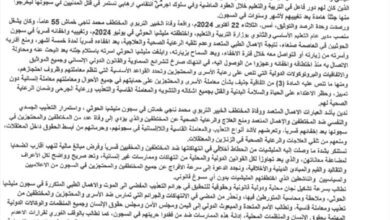 مكتب حقوق الإنسان بأمانة العاصمة - صنعاء يصدر بيان بشان وفاة المختطف  الخبير التربوي "محمد ناجي خماش" في  سجون الحوثيين