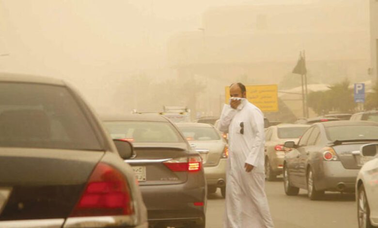 الأرصاد: استمرار نشاط الرياح المثيرة للغبار على بعض المناطق حتى الأربعاء المقبل