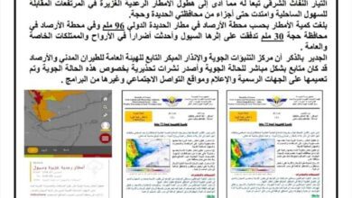 الهيئة العامة للطيران تصدر توضيحا حول الحالة الجوية على السواحل الغربية