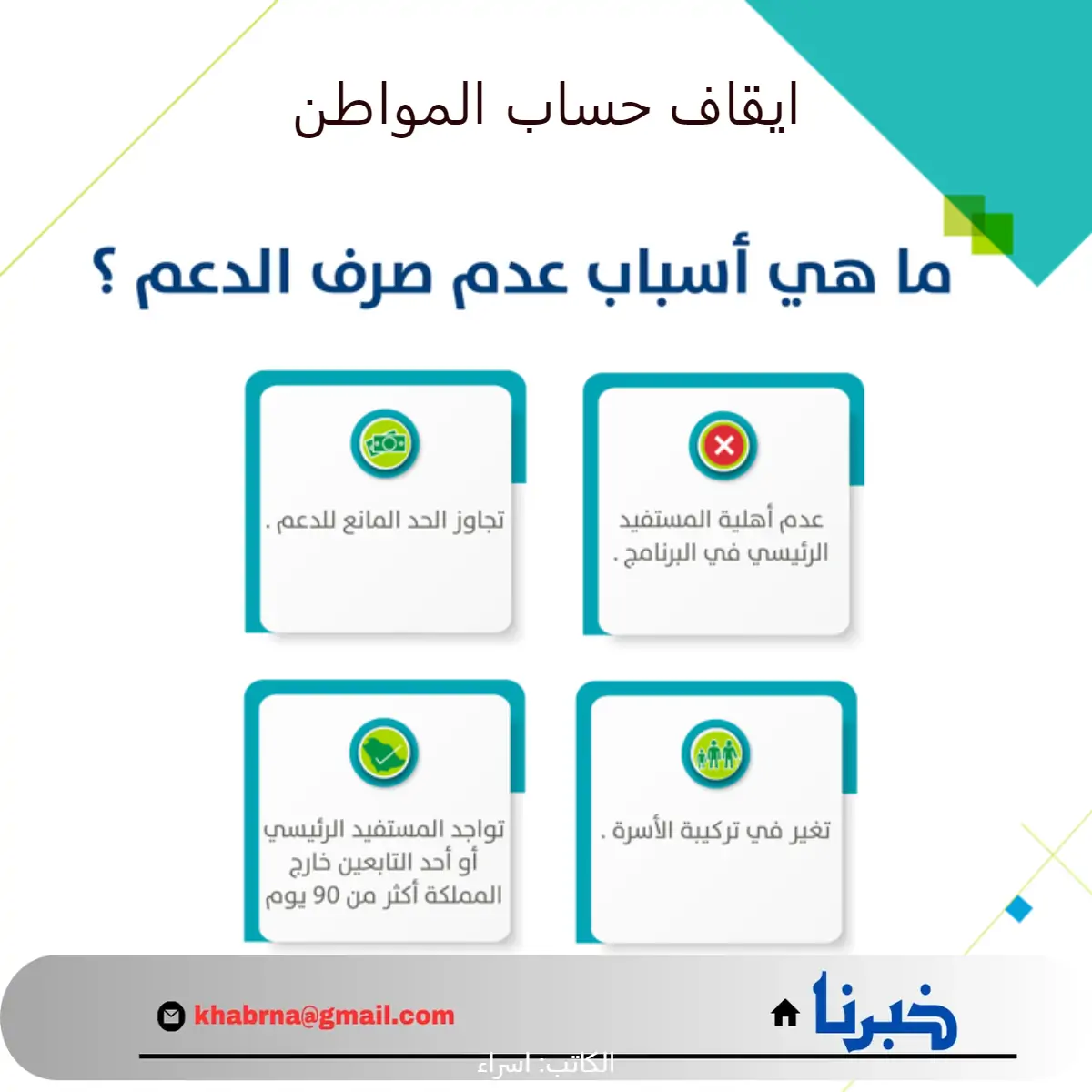 ايقاف دعم حساب المواطن