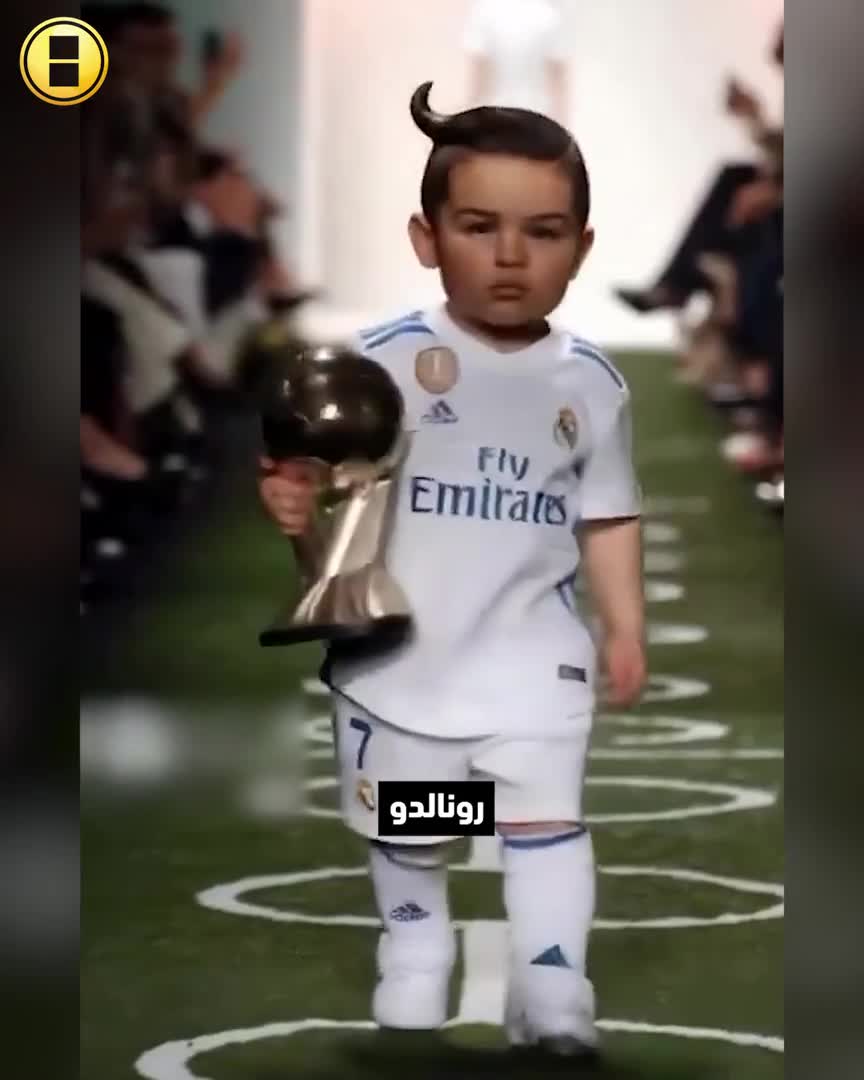 فيديو مصنوع بالذكاء الاصطناعي لعرض أزياء أطفال يشبهون لاعبي كرة القدم.. مارادونا وميسي!! 