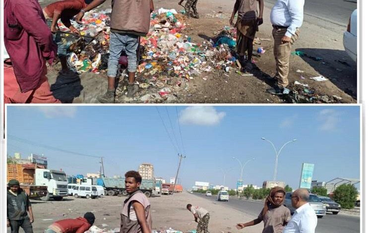 "بغازي" يشرف على سير عمل حملة النظافة والتحسين بالخط العام لمنطقة الرباط م تبن.