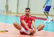 زياد أسامة لاعب الكرة الطائرة بالنادي الأهلي