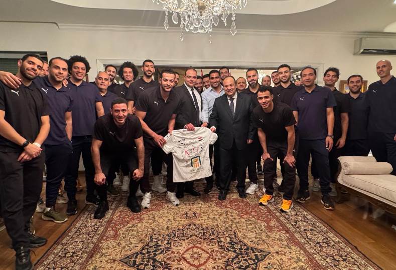 منتخب اليد في ضيافة سفير مصر في كرواتيا