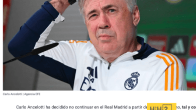 قرار انشلوتي لوداع ريال مدريد … بين الحقيقه والكذب …!