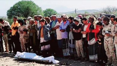 قيادة اللواء الثاني مشـاة تُشيع الشهيد البطل أسامة الفقيه إلى مثواه الأخير في حجر الضالع