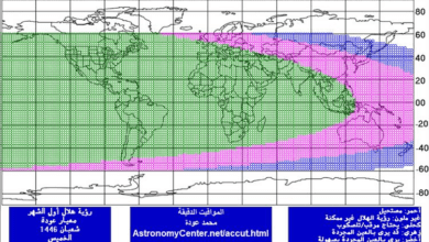 مركز الفلك الدولي يعلن موعد أول أيام شهر شعبان