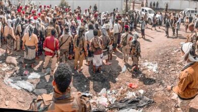 وفد مشائخ وقيادات الضالع وردفان يحكمون قبيلة الجعادنة في منزل العميد يوسف العاقل