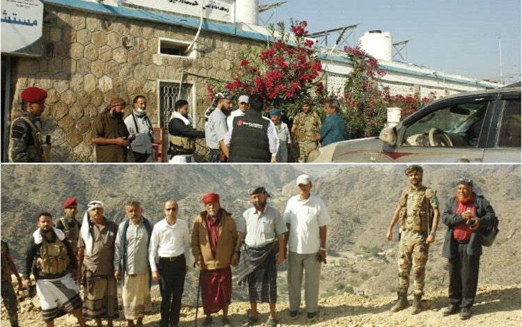 مدير عام حالمين الأعجم والعميد العمري يزوران مستشفى حالمين ومشروع طريق عقبة خلق