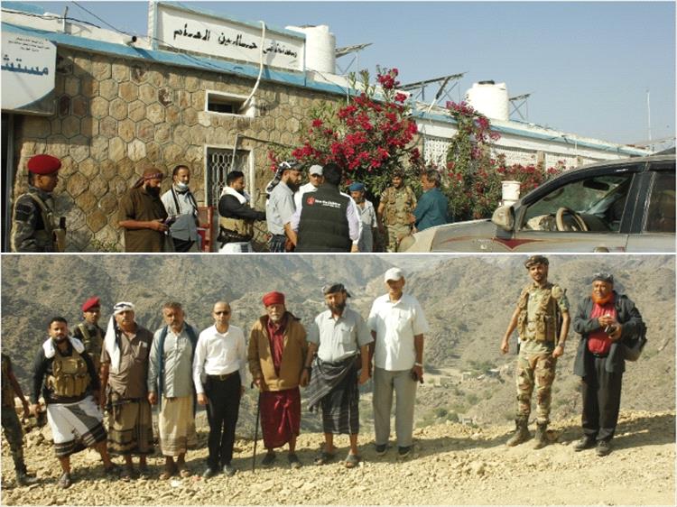 مدير عام حالمين الأعجم والعميد العمري يزوران مستشفى حالمين ومشروع طريق عقبة خلق