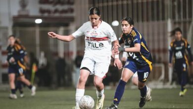 كنزي مجدي لاعبة الزمالك أمام الأهلي