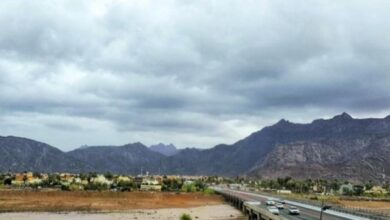 أمطار ورياح نشطة على نجران