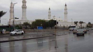 استمرار هطول أمطار رعدية على 5 مناطق