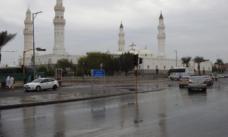 استمرار هطول أمطار رعدية على 5 مناطق