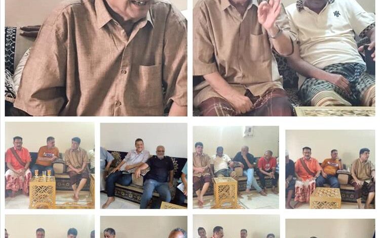 الشمسانيين يزورون الاستاذ احمد محسن المشدلي احد القيادات التاريخية لنادي شمسان الرياضي..