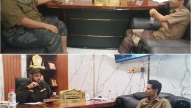 العميد "الأربد"يزور إدارة أمن لحج ويلتقي الشوحطي