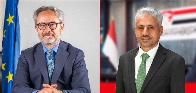 المخلافي يلتقي بعثة الاتحاد الأوروبي ويناقش التطورات على الساحة اليمنية