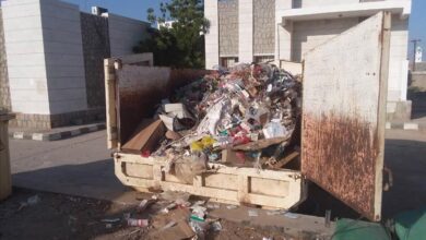 المدحدح يشكر مدير صندوق النظافة بأحور على اهتمامه في نقل القمامة من حرم المستشفى