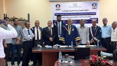 بحضور رئيس جامعة عدن،، الماجستير للباحثين العطاس والحسوي من كلية الهندسة