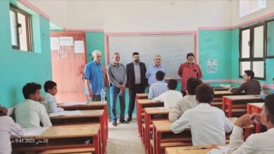 بمعية وكيل المحافظة.. مدير عام مكتب التربية يزور المراكز الاختبارية في الضالع