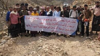 تدشين أعمال المرحلة الأولى من مشروع شق طريق "العقبة - معطف  الدخاشين" بمنطقة خيرة – يافع كلد