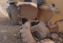 تعز.. انفجار لغم حوثي يعطّب جرافة مواطن في مديرية ذباب