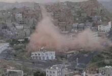 تعز.. ميليشيات الحوثي تستهدف أحياء سكنية شمال المدينة وتفجر منزل مواطن في الشَّقَب