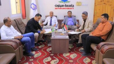 توقيع اتفاقية عمل بين جامعة سيئون وصندوق النظافة والتحسين بوادي حضرموت والصحراء