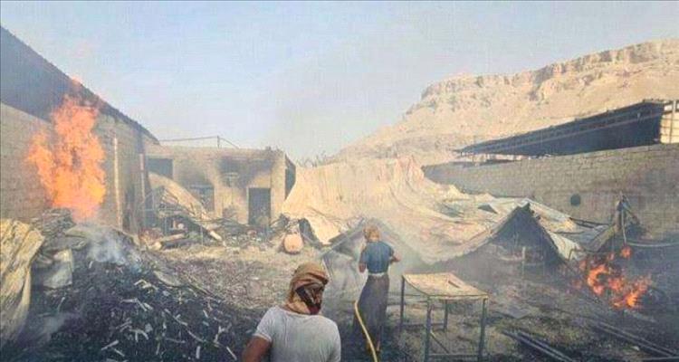 حريق مروّع يلتهم ورشة أثاث بالكامل في تريم