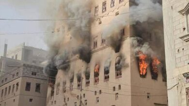 حريق هائل يلتهم منزل بحوطة شبوة بسبب ماس كهربائي