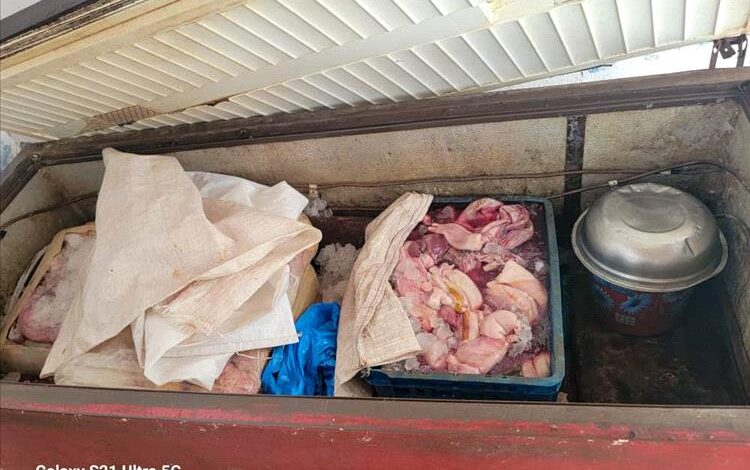 حملة تفتيشية تغلق عدد من مطابخ تحضير وجبات الكراش " أحشاء الأسماك " بسبب مخالفات صحية بمدينة الشحر