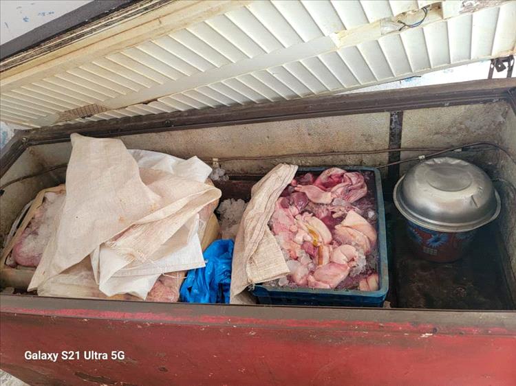 حملة تفتيشية تغلق عدد من مطابخ تحضير وجبات الكراش " أحشاء الأسماك " بسبب مخالفات صحية بمدينة الشحر