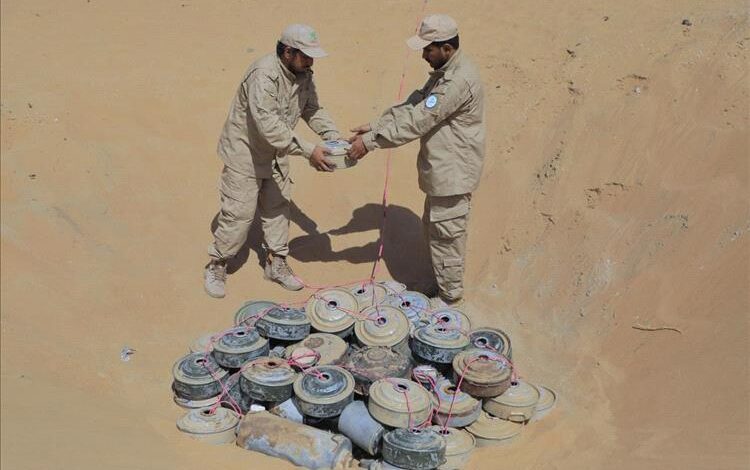 شبوة: مشروع مسام يتلف 600 لغم وعبوة ناسفة
