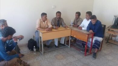 لقاء يجمع القائم بأعمال رئيس منسقية المجلس الانتقالي الجنوبي جامعة أبين و رئيس إدارة المنسقية بكلية التربية لودر