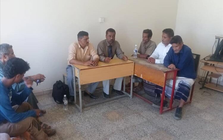 لقاء يجمع القائم بأعمال رئيس منسقية المجلس الانتقالي الجنوبي جامعة أبين و رئيس إدارة المنسقية بكلية التربية لودر