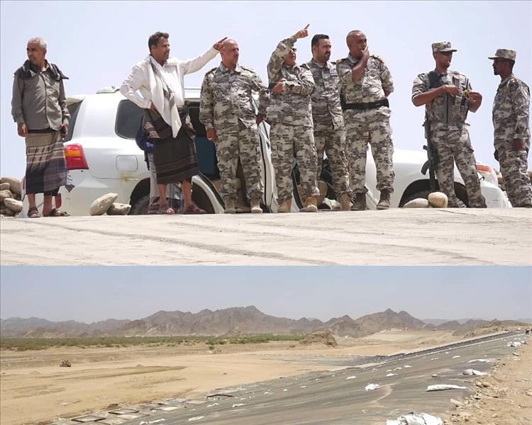 محافظ أبين يتفقد سير العمل بمشروع سد حسان برفقة رئيس مصلحة خفر السواحل