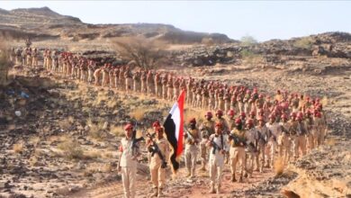 محور الرزامات بصعدة يشهد مسيراً  عسكرياً بمناسبة الذكرى الـ 35 لـ إعادة تحقيق الوحدة اليمنية المجيدة
