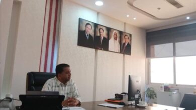 مدير عام الملاح يلتقي بنائب مدير الشركة الوطنية للاسمنت ويتفقان على حفر بئر ماء اسعافية لمدينة الملاح