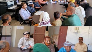 مدير عام حالمين يناقش آلية إعادة خدمة مياه الجبل مع اللجنة المعنية للمشروع