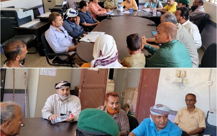 مدير عام حالمين يناقش آلية إعادة خدمة مياه الجبل مع اللجنة المعنية للمشروع