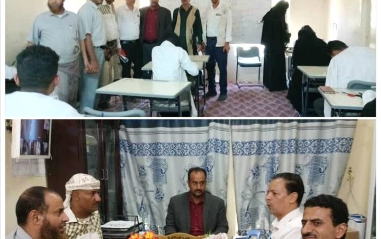 مدير عام قعطبة يدشن سير عملية الامتحانات في كلية عدن للعلوم الطبية والتطبيقية في المديرية