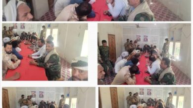 مدير عام قعطبة يلتقي أعيان المديرية ويحث الجميع على التعاون