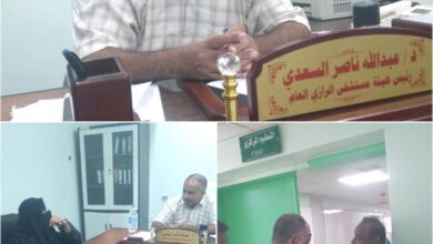 مدير عام هيئة مستشفى الرازي بأبين يتفقد الاقسام ويلتقي بالاطباء ويشدد على الانضباط الوظيفي