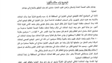 مدير مكتب الصحة بعدن الدكتور أحمد البيشي يحذر من تفاقم وباء الكوليرا ويدعو لتدخل عاجل