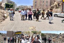 مديرية القاهرة وصندوق النظافة بتعز يدشّنون حملة لرفع المخلفات وفتح شارع جولة الكهرباء