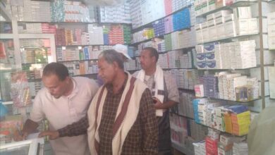 مكتب أشغال خنفر يواصل حملته الميدانية للرقابة والتفتيش على الصيدليات والعيادات الخاصة بالمديرية