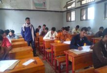 هدوء وانضباط في امتحانات الثانوية العامة بثانوية صلاح الدين في العقلة بالضالع